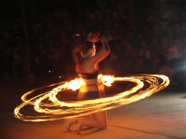 Jazzy spinning fire.