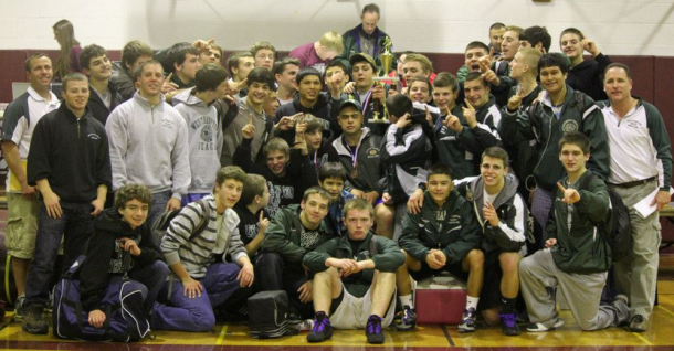 The Wrestling Team after Winning the Sprig Gardner Tournament