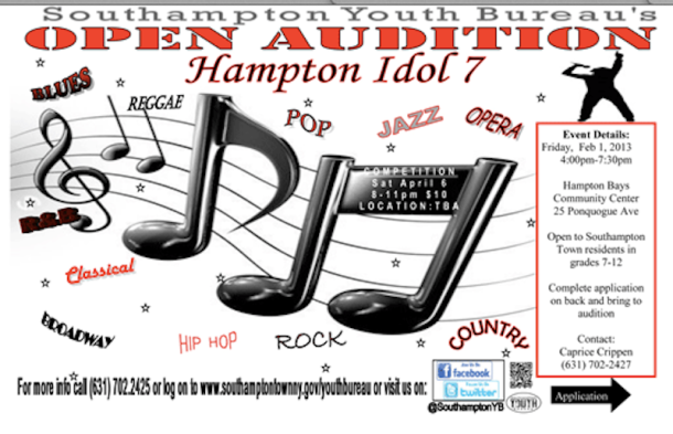 Singers needed for the 7th annual Hampton Idol Competition! 