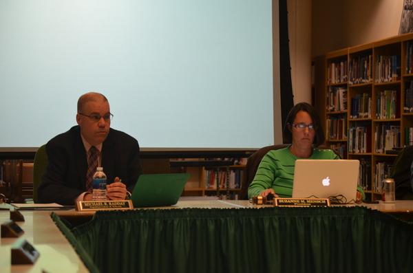 Superintendent of Schools Mike Radday and Board of Education President Sue Mensch. (Courtesy of 27east.com)