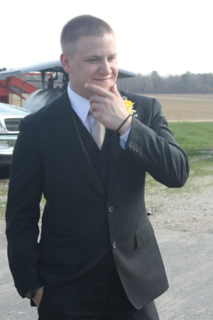 Joe posing on prom night. 