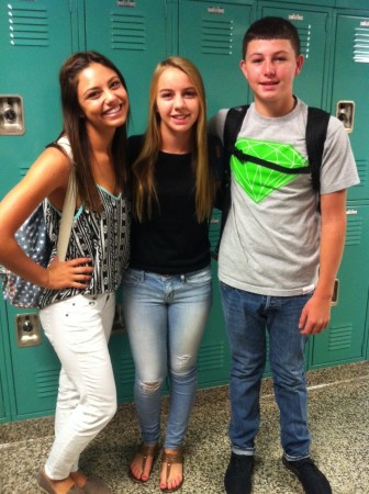 Freshmen Julia Delcolle, Reilly Dunning, and Ryan Cumisky