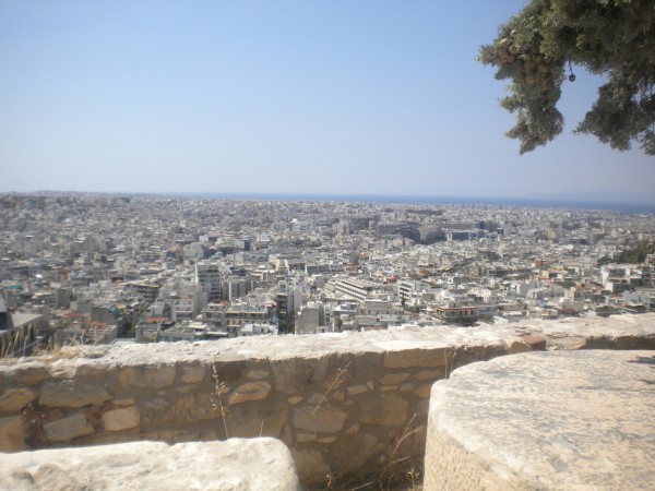 A view of the city of Athens from the Parthenon.