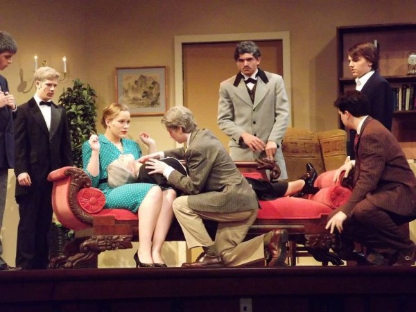 The cast of And Then There Were None during Act 1 - All photos courtesy of Stephanie Fitt and Jack Vicari's Facebook pages.