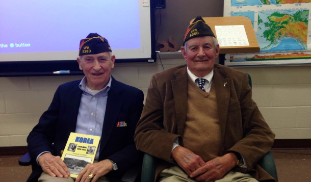 Two veterans, Mr. Kavan (left) and Mr. Cuthbert (right)