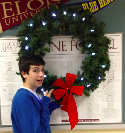 Youth to Youth member, Alex Patricolo, with a wreath.