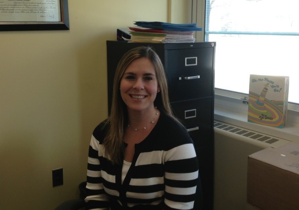 Mrs. Angiporti in her new office