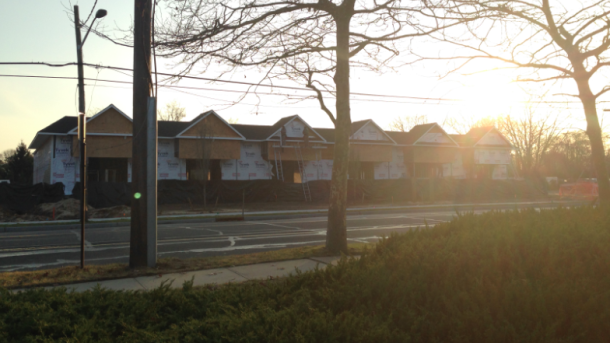 Construction on Montauk Highway. photo by Emma Galasso