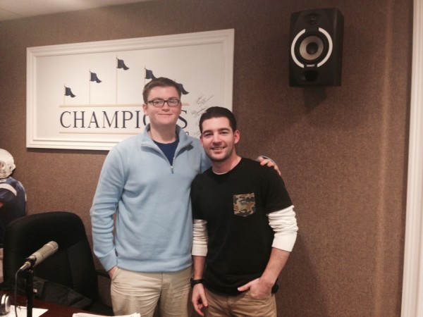 John La Mura with WHB graduate and host of "DC and The Pearl" on Champions Radio, Dan Canobbio