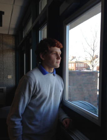 Junior Dylan Holmes, daydreaming about spring