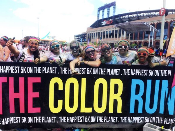 (From left to right) Daniela Campino, Jackie Pendleton, Emily Bak, Kelly Mead, Gianna Acompora, Lydia Nelson, and Gabby Siraco after The Color Run. 
