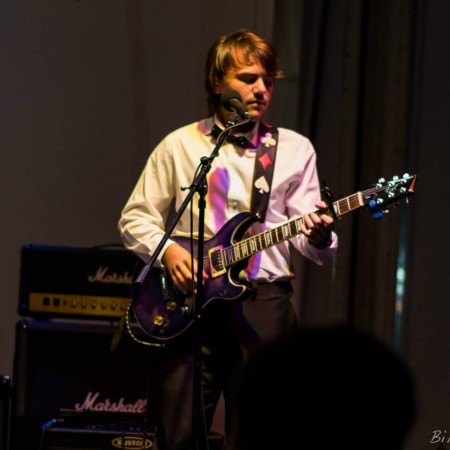 WHBHS senior John Tocco plays with Vintage Penguin at the Southampton Town Battle of the Bands at Ponquogue Beach on September 12, 2014. Vintage Penguin and Tocco’s other band, The Entertainment, won second and third place, while Red Tide took first. (Photo: Bill Jackson Photography)
