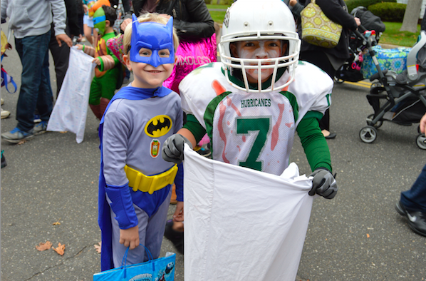 2nd Graders Brayden Mackie and Aidan Collins treak or treating at the parade.