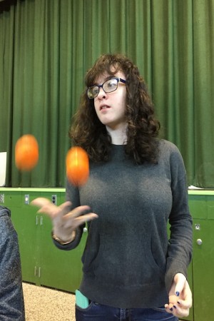 I can juggle and some people know that, but not many people know that. I juggle a lot of different mediums. I juggle rings and cups. Cups are really cool and I juggle beanbags too, which are essentially juggling balls. - Sydney Sheren, freshman