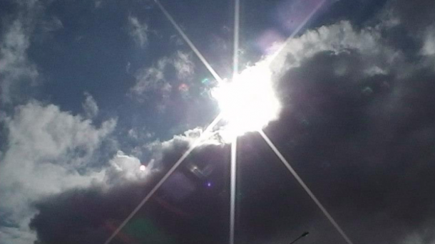 This photo of the sun was taken by Shala Franciosa in 2013. The photo was taken in Galway, Ireland with a mediocre camera that she bought at Rite Aid. 