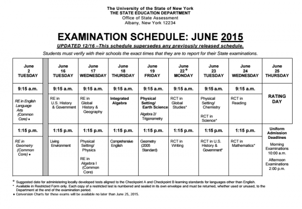 Regents+Schedule+2015