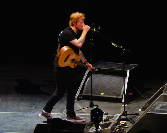 Ed Sheeran performing at Barclays Center in Brookyln on 5/31/15