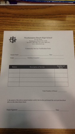 Current Community Service Verification Form