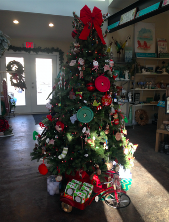 Christmas Tree decoration at Stables Garden Center in East Moriches 