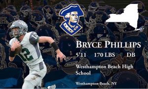 Bryce Phillips, #12 for Hamilton College football