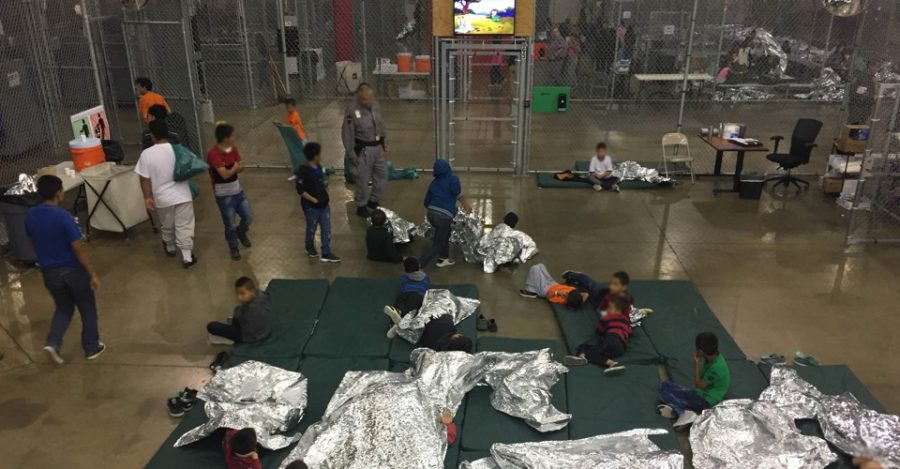 A view of inside U.S. Customs and Border Protection (CBP) detention facility shows children at Rio Grande Valley Centralized Processing Center in Rio Grande City, Texas, U.S., June 17, 2018. Picture taken on June 17, 2018.