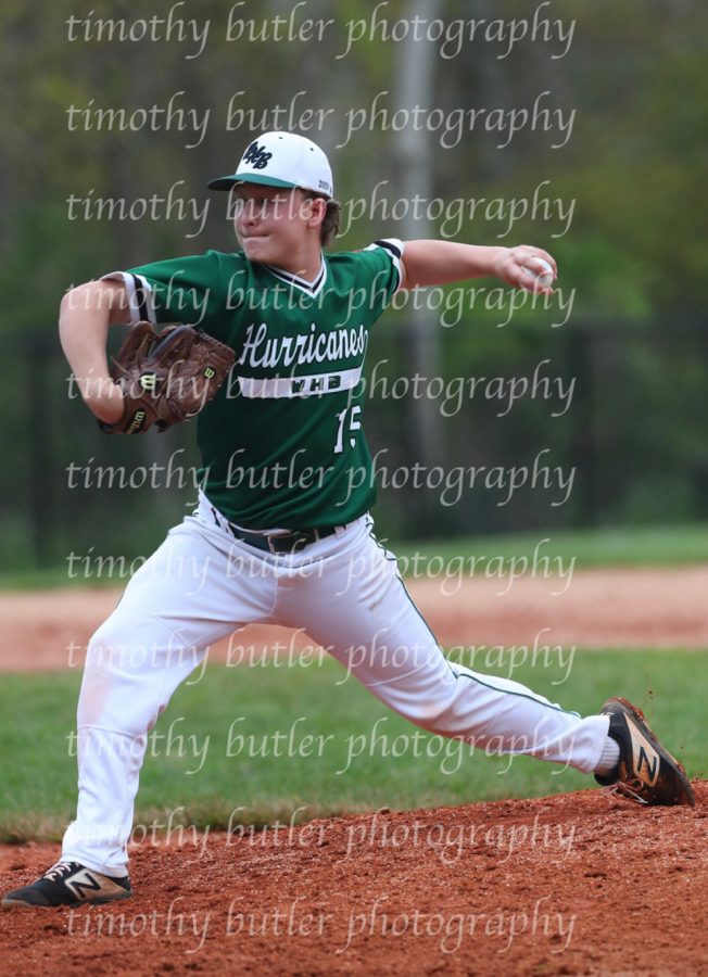 Junior Ryan Miller on the mound