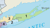 Map of Long Island's congressional districts