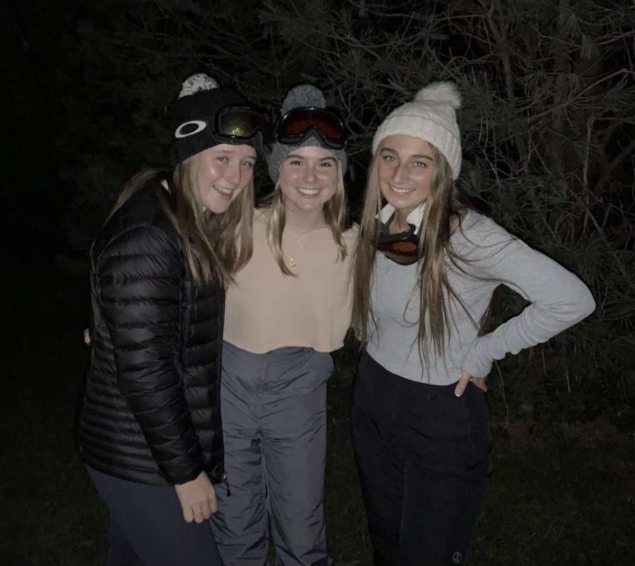 WHB Juniors Ciara Byrne, Madison Quinn, and Jessie Dunn dressed as ski girls this Halloween.