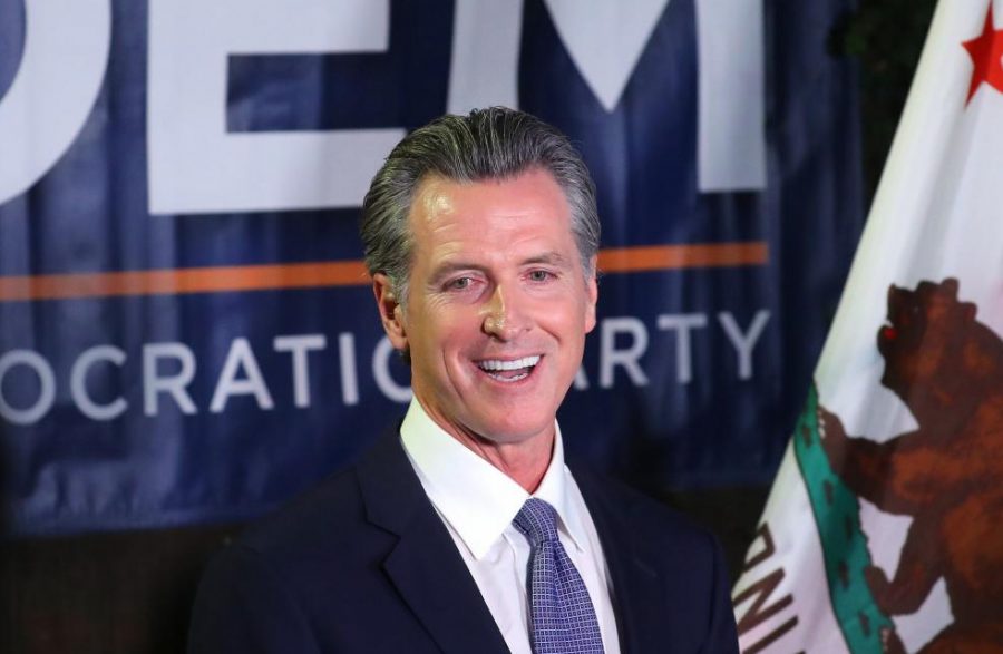 Newsom on the evening of the election