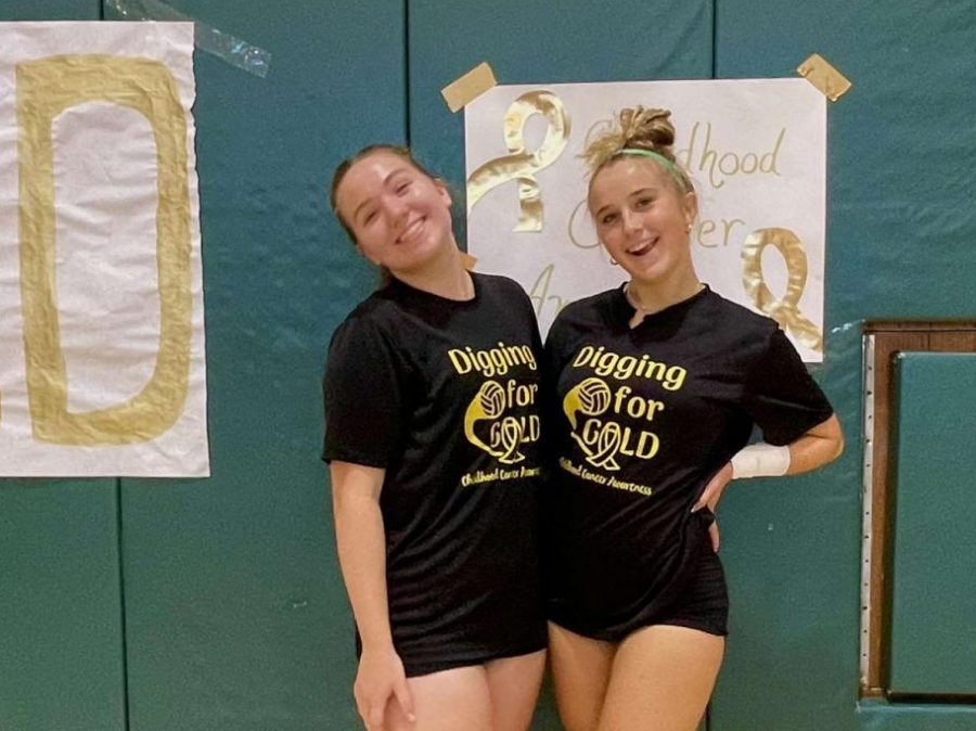 Juniors Sydney Anastasia Lauren Goss at their Digging for Gold game. 