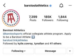 Barstool athletics instagram account.