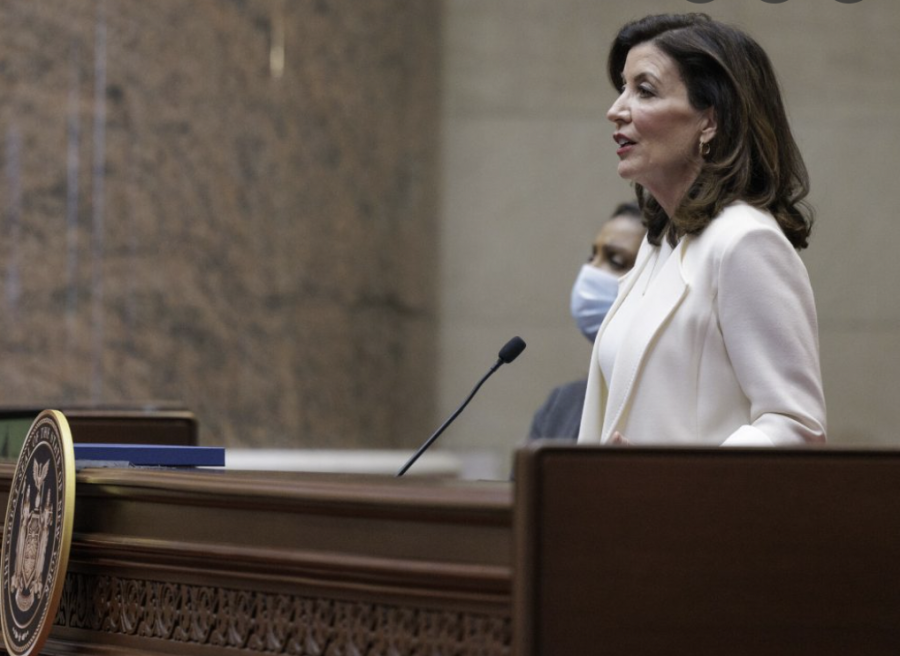 Hochul at the State of The State address on January 5th