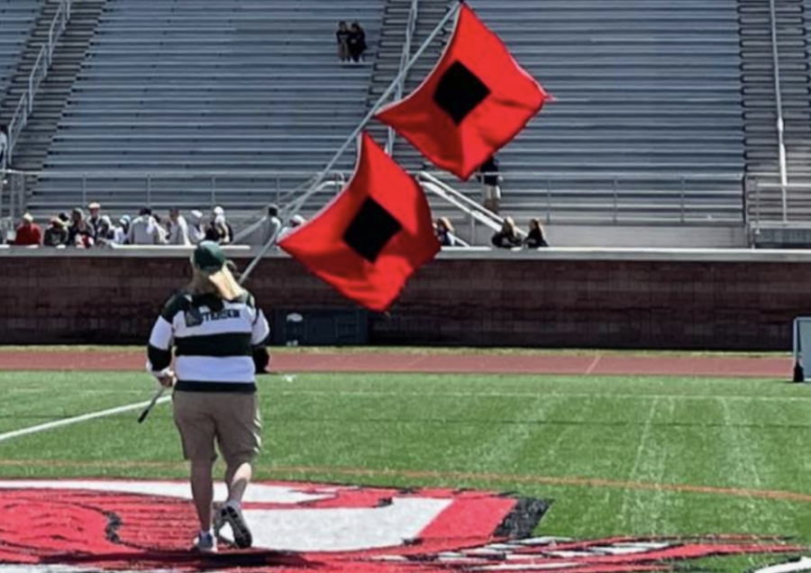 Mrs. Masterson takes her final walk as a Hurricane at the girls lacrosse  semifinal game at Cortland.
@ronespositophotography