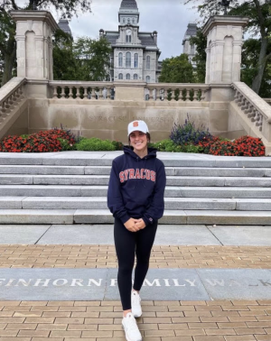 Emily Galovic visiting Syracuse University after being accepted. 