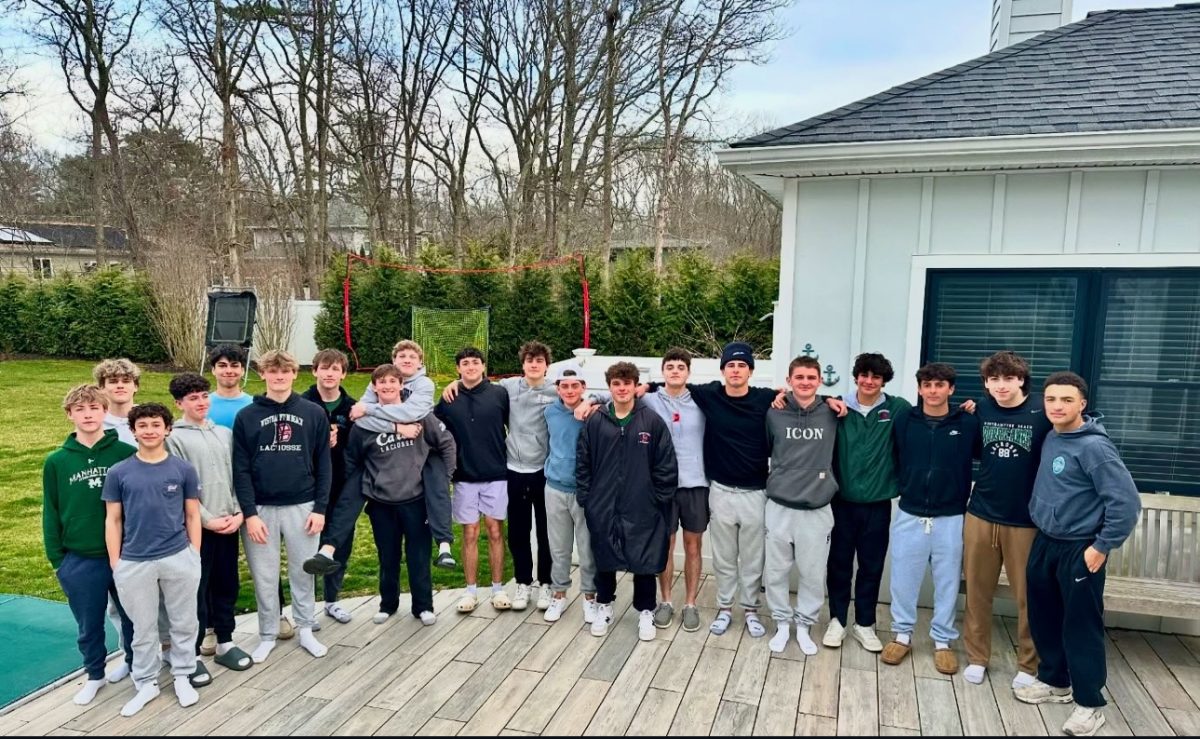 The team at one of this season's pasta parties. 