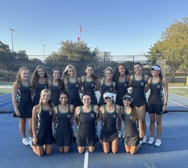 Girls tennis team after win against Southold