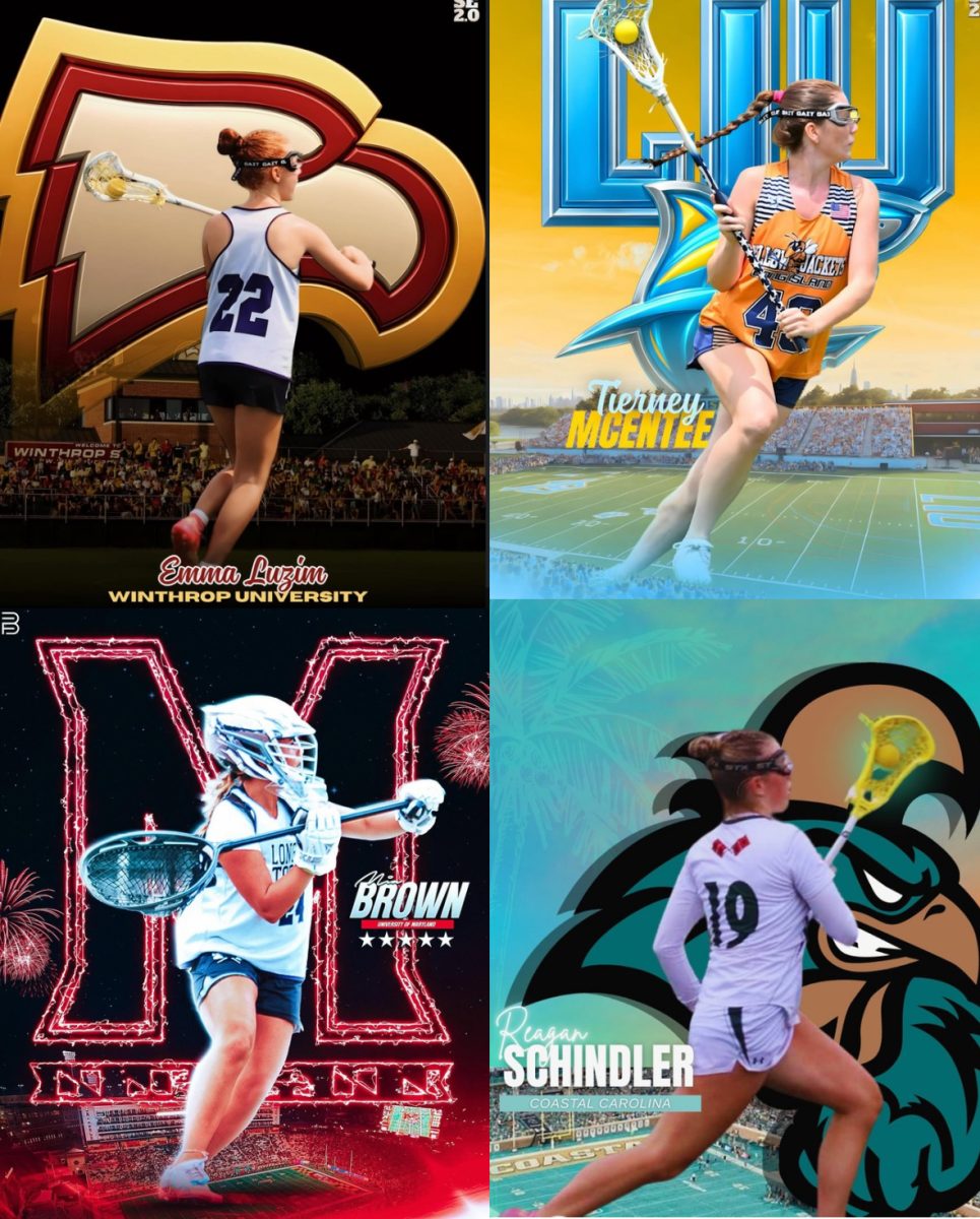 The commitment posts. Top L-Bottom R: Emma, Tierney, Mia, Reagan