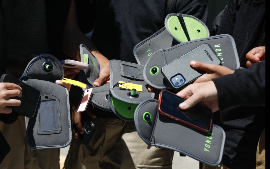 All WHB freshmen store their phones in Yondr pouches.